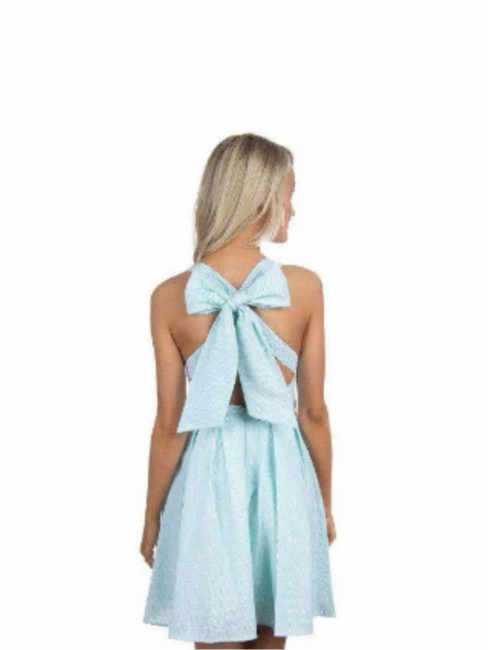 NWT Lauren James Pale Seaform/Mint Green Sweetheart Fit-and-Flare Mini Dress - Picture 3 of 8